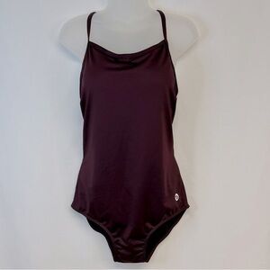 Baleaf Women One Piece Swimsuit Sz 38 Adjustable Padded SPF 50 Athletic Wine NWT